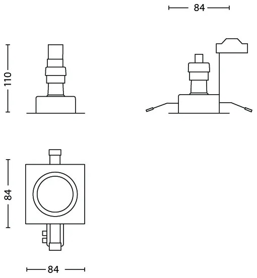 Philips 59902/11/PN - SADA 3x Kúpeľňové podhľadové svietidlo ROOTS 3xGU10/35W