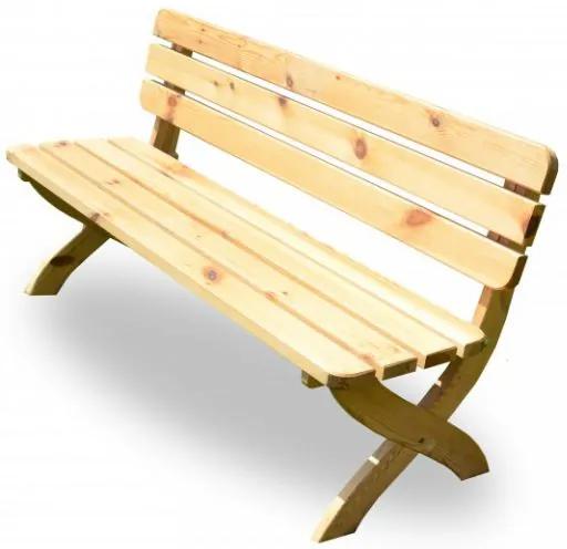 Záhradná drevenná lavica STRONG prírodná FSC