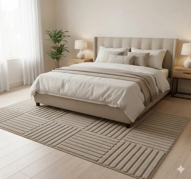 Koberec Square Art 3D béžový