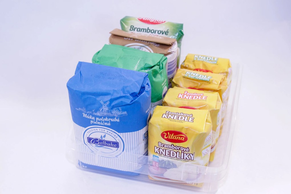 Orion Organizér, košík do chladničky aj police - ADEL plochý, priehľadný, 26 x 30 x 10 cm