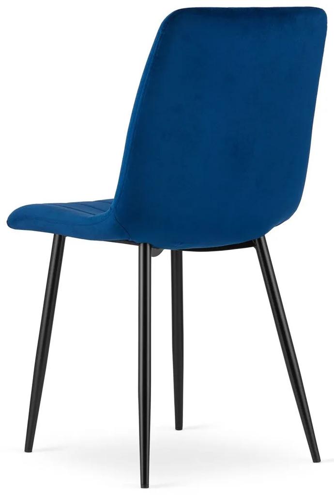 Jedálenská stolička aksamit modrá | jaks