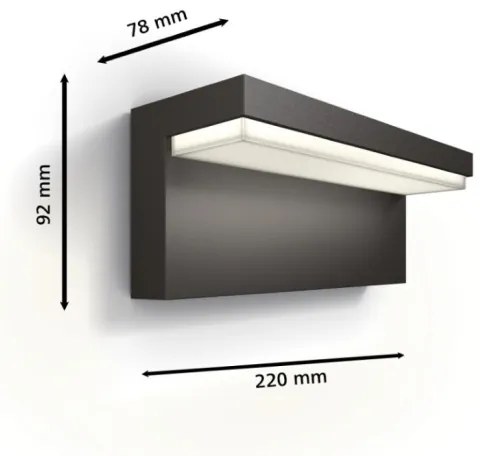 Philips - LED Vonkajšie nástenné svietidlo BUSTAN LED/3,8W/230V 4000K IP44