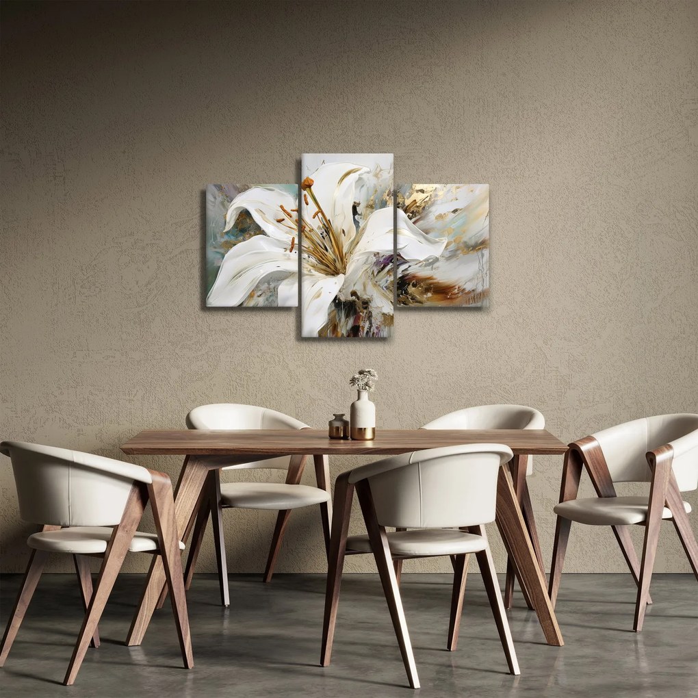 Obraz - Abstrakcia s ľaliou (90x60 cm)