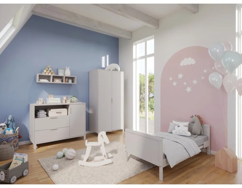 Krémová detská komoda s prebaľovacím pultom 115x102x77 cm Alkmaar – Germania