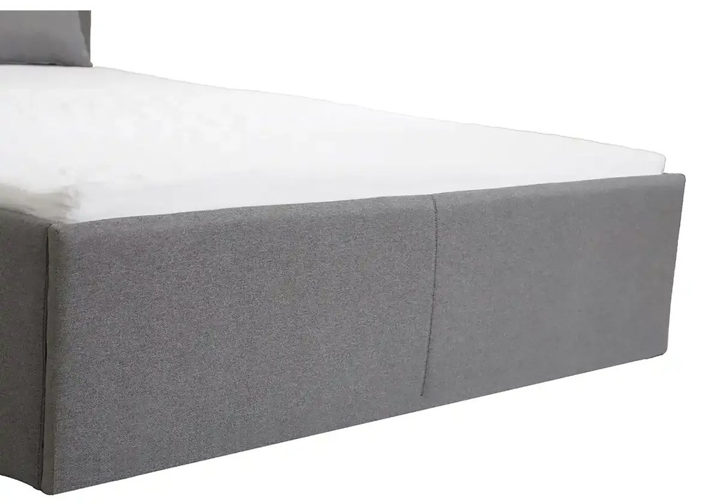 Čalúnená posteľ s úložným priestorom a matracom KARL 140 x 200 cm Žltá
