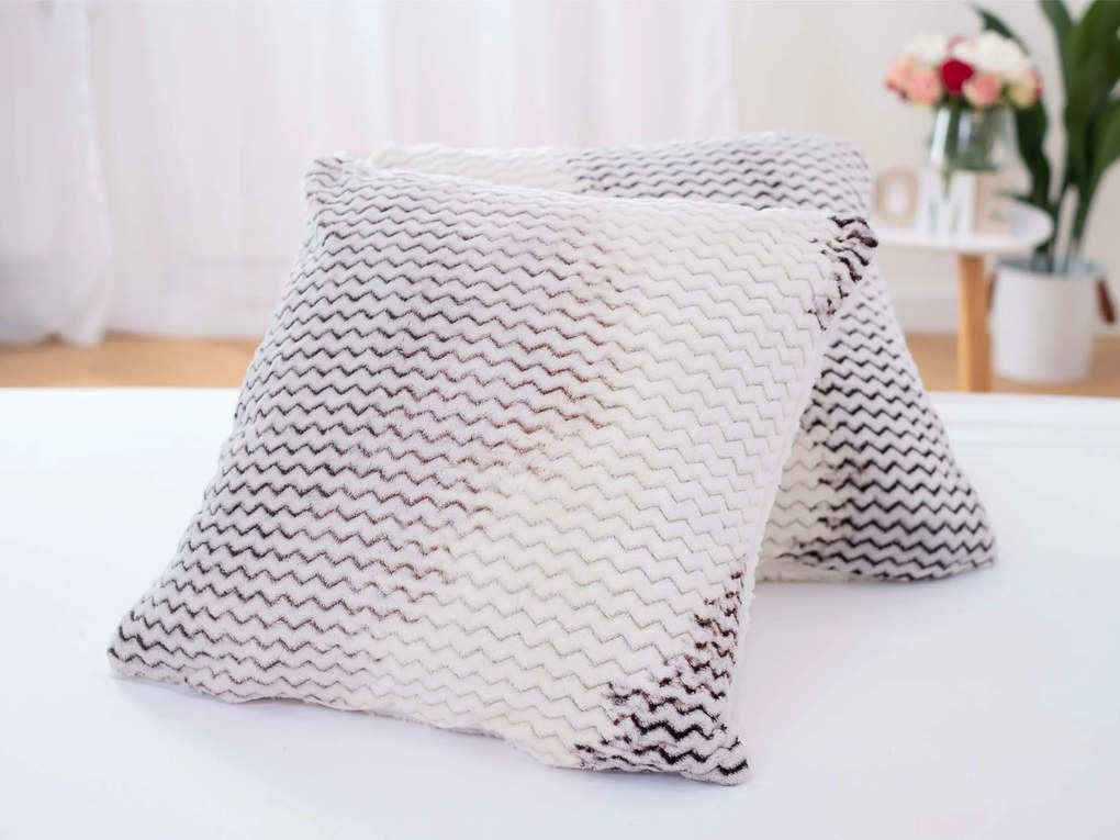 Beránková obliečka na vankúš mikroplyš 45 × 45 cm - Yuliya (2 ks)