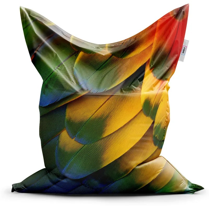Sablio Sedací vak Farebné perie - 150x100 cm