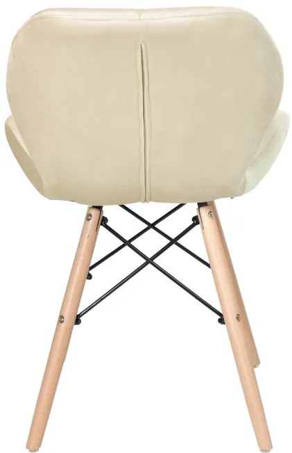 Jedálenská stolička MURET zamatová, béžová