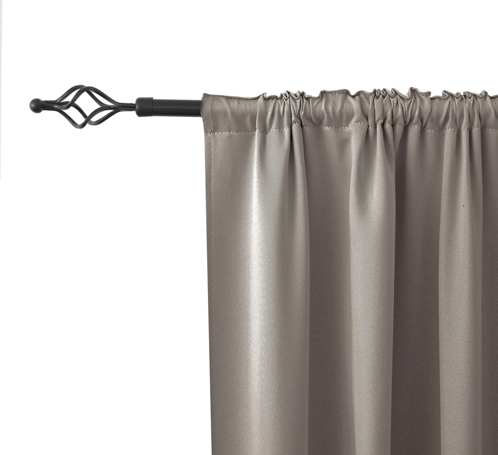 Záves OXFORD 140x270 cm, sivohnedý Zavesenie: Riasiaca páska
