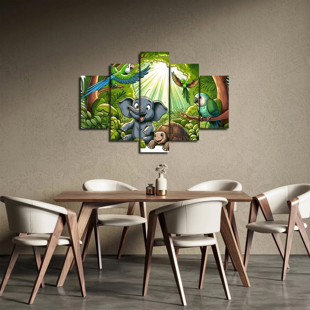 Obraz - Veselé zvieratká (150x105 cm)
