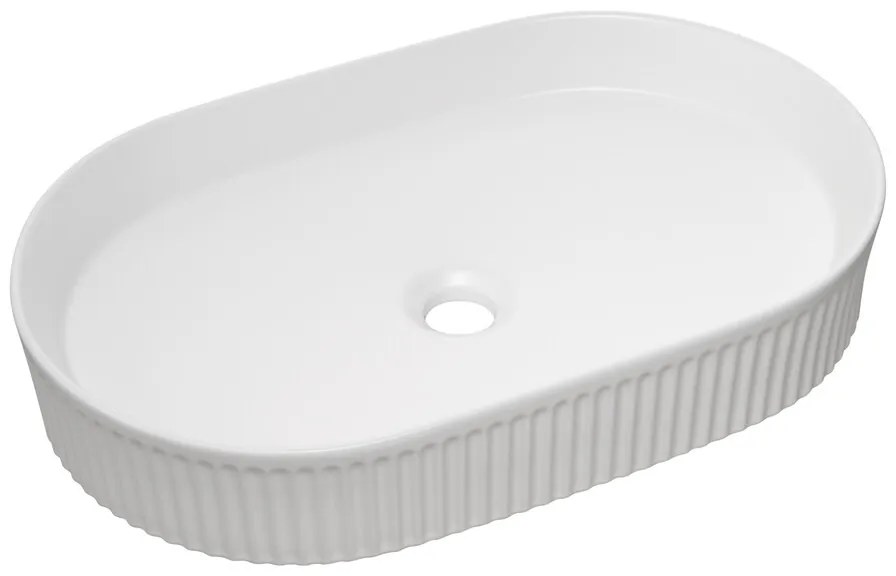 Závesná skrinka Nova White II s doskou a umývadlom 80 cm biela/dub coast evoke