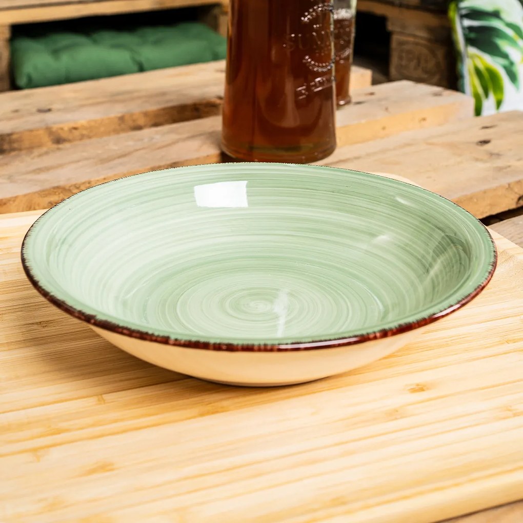 Mäser Keramický hlboký tanier Bel Tempo 21,5 cm, zelená