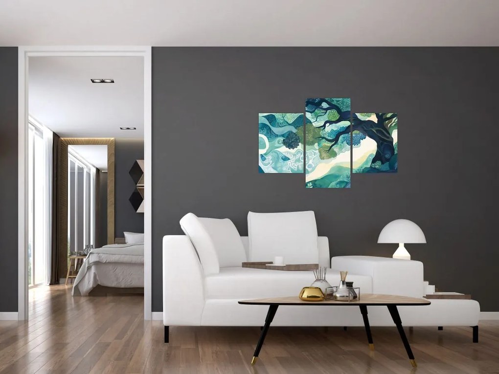 Obraz – Zelená koruna stromu života (90x60 cm)