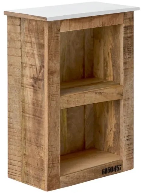 furniture-nabytek.cz - Masívna kúpeľňová nástenná skrinka Pune z mangového dreva, lakovaná, viacfarebná – 42×32×60 cm