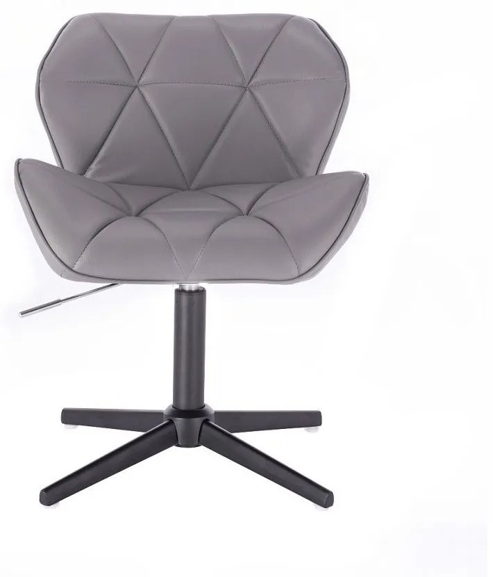 LuxuryForm DESIGN Stolička MILANO na čiernom kríži - sivá