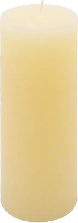 Krémová parafínová sviečka rustikálna 20 cm, 90 h, sada 4 ks