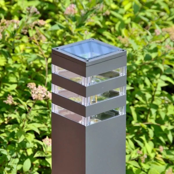 Vonkajšia lampa TEKSAS 1xE27/12W/230V IP44 44 cm antracit