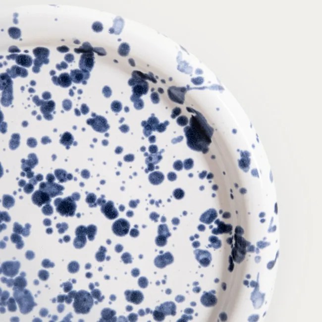 Dezertný tanier WILORA biely / modrý 766817