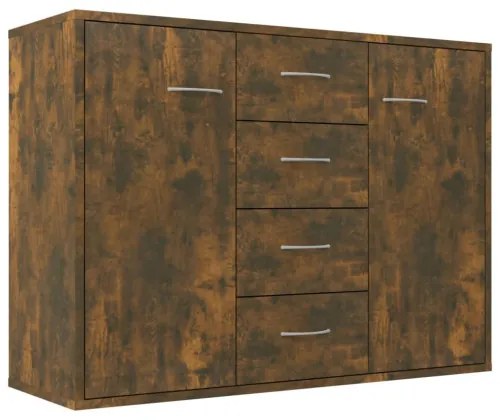 vidaXL Komoda dymový dub 88x30x65 cm spracované drevo-