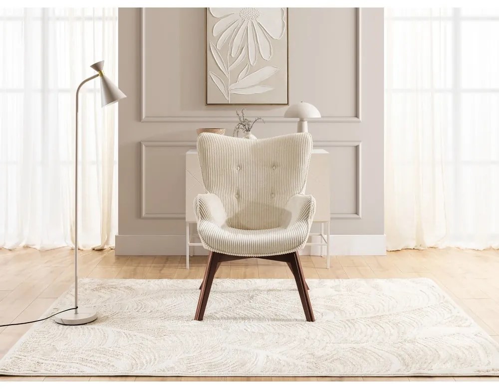 Béžové menčestrové kreslo Niko – Ropez