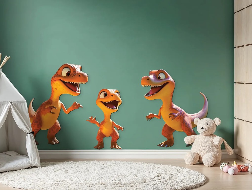 drevko | Obraz Malé dinosaury 68 x 130 cm