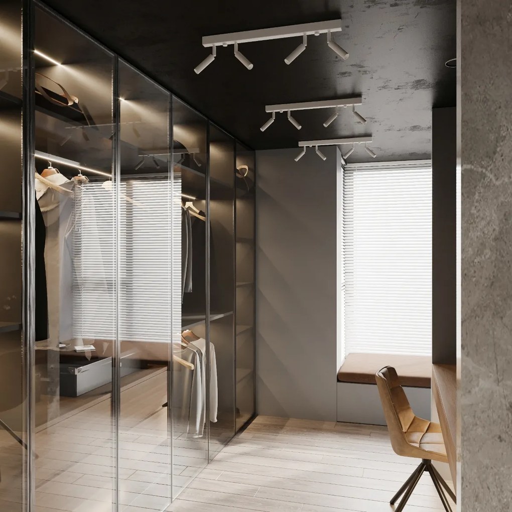 Nástenné svietidlo Eyetech, 1x biele kovové tienidlo, (možnosť polohovania)