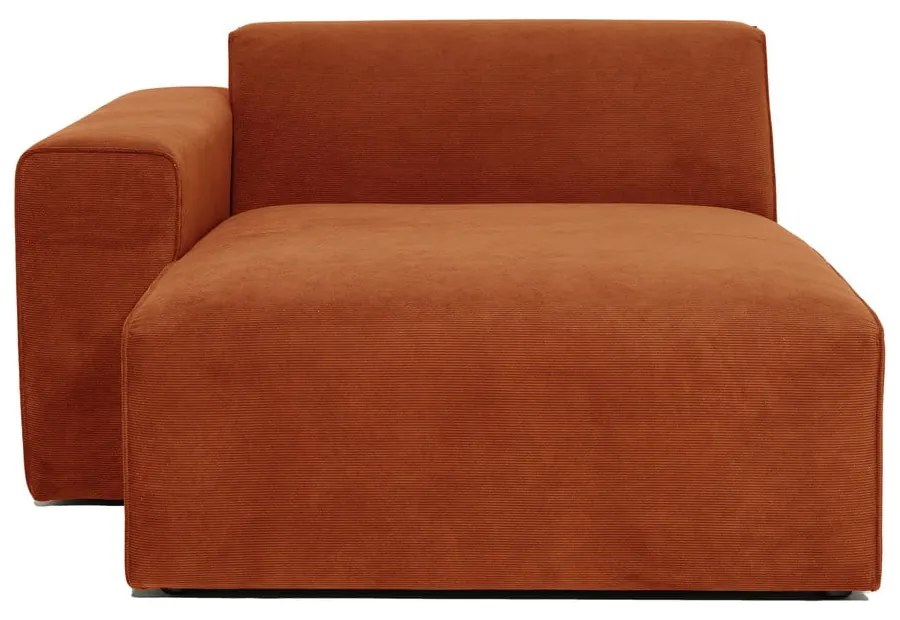 Oranžový menčestrový modul pohovky (ľavý roh) Sting - Scandic