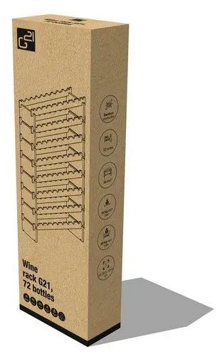 G21 Bambusový stojan na víno, 72 fliaš, L