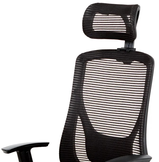 Autronic BONTEC Kancelárska stolička, synchrónny mechanizmus, čierna sieťovina, KA-A186 BK Farba: Čierna