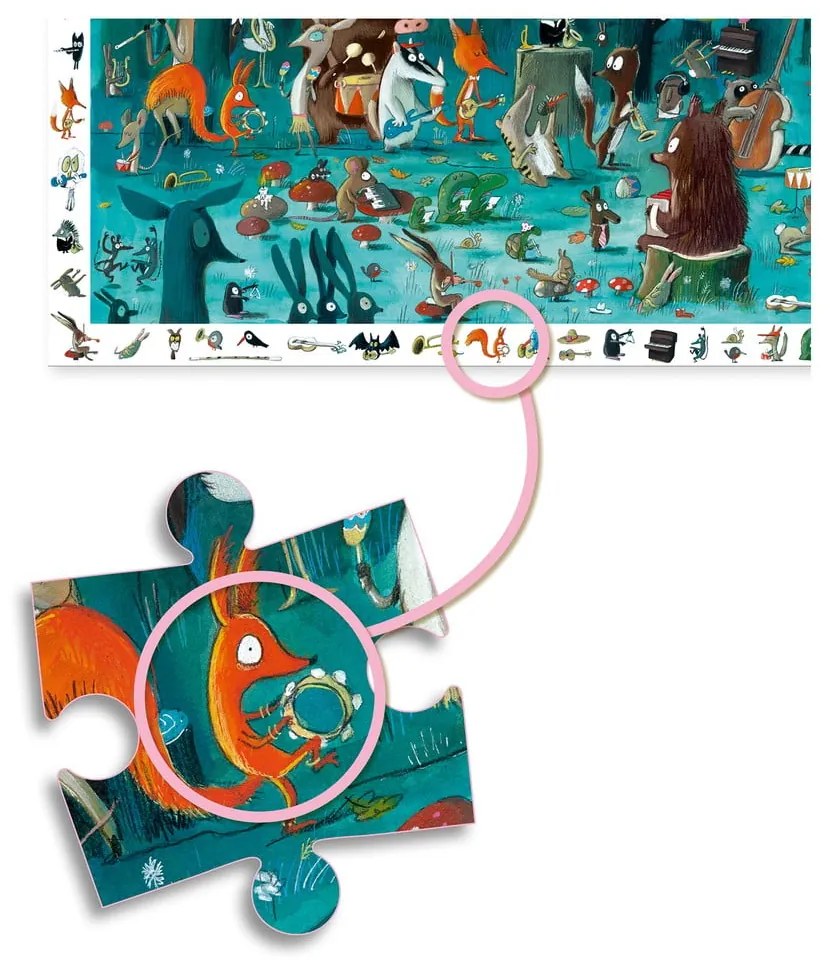 Detské puzzle Djeco Observation Lesný Orchester