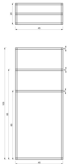 Vešiak na uteráky 105x45 cm čierna