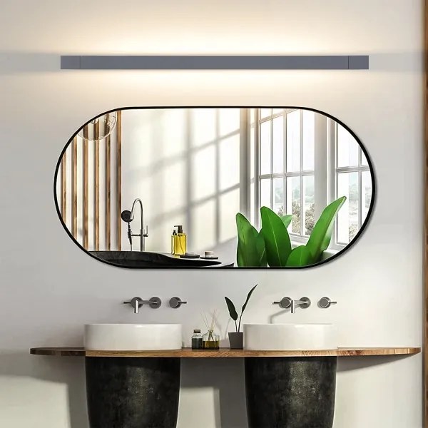 Brilagi - LED kúpeľňové osvetlenie zrkadla AQUA LINE LED/24W/230V 90 cm IP44 antracit