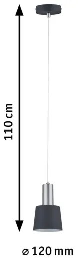 Paulmann 79691 - 1xE14/20W Luster na lanku NEORDIC HALDAR 230V