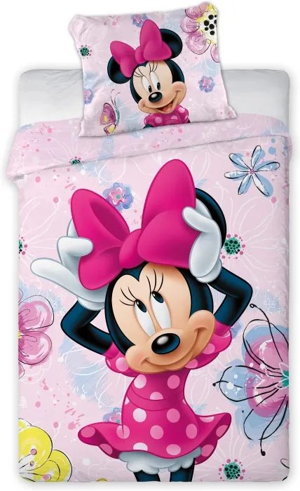 FARO Obliečky Minnie ružová Bavlna, 140/200, 70/90 cm