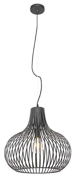 Moderné závesné svietidlo čierne 48 cm - Sapphira