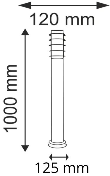 Vonkajšia lampa SERENA 1xE27/10W/230V IP44 100 cm antracit