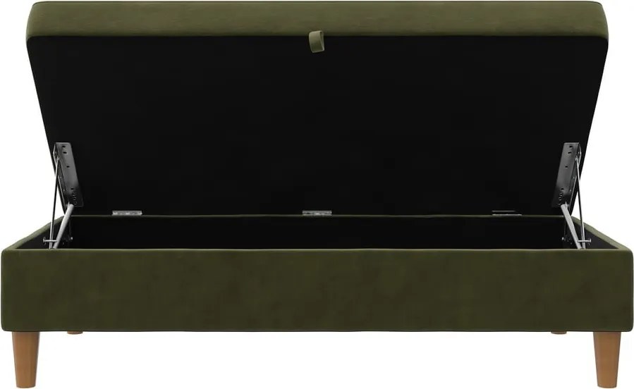 Zelená zamatová podnožka Lilly – Støraa