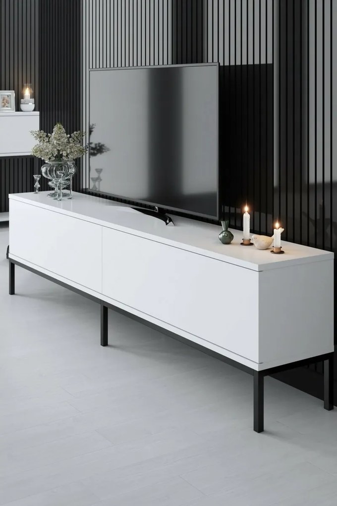 Televízny stolík Lord White and Black