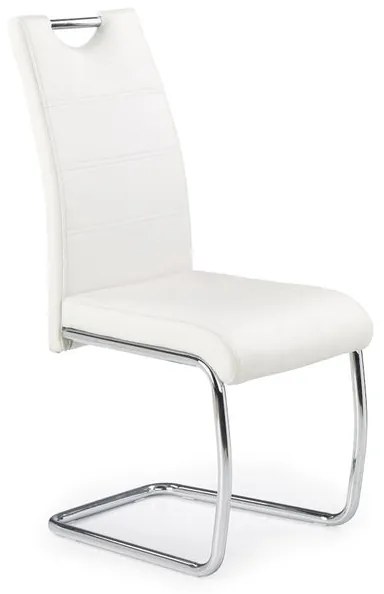 Melza - Jedálenská stolička (biela, strieborná) - bílá/stříbrná