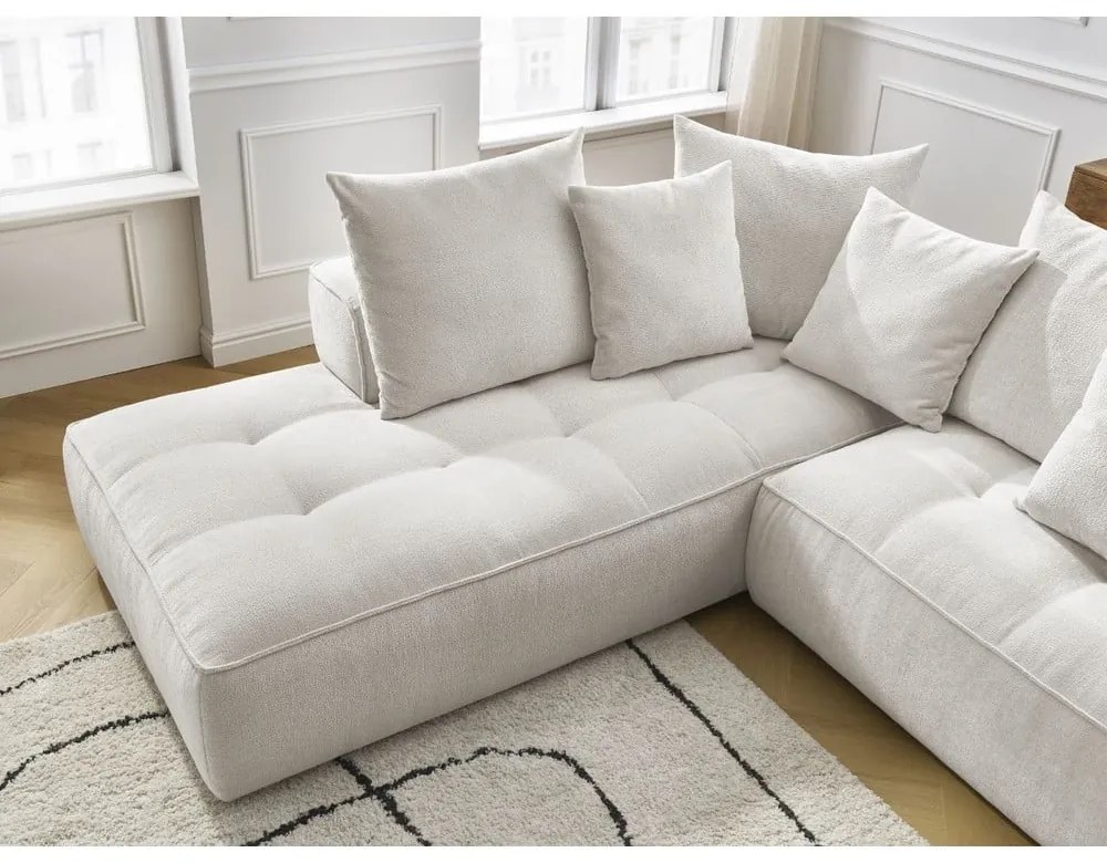 Béžová ženilková rohová pohovka (ľavý roh/do L) Whesley – Bobochic Paris