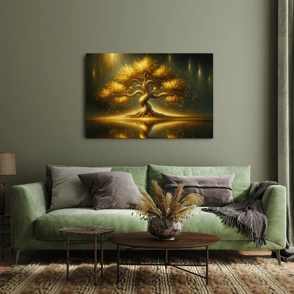 Obraz žiariaci strom života v noci