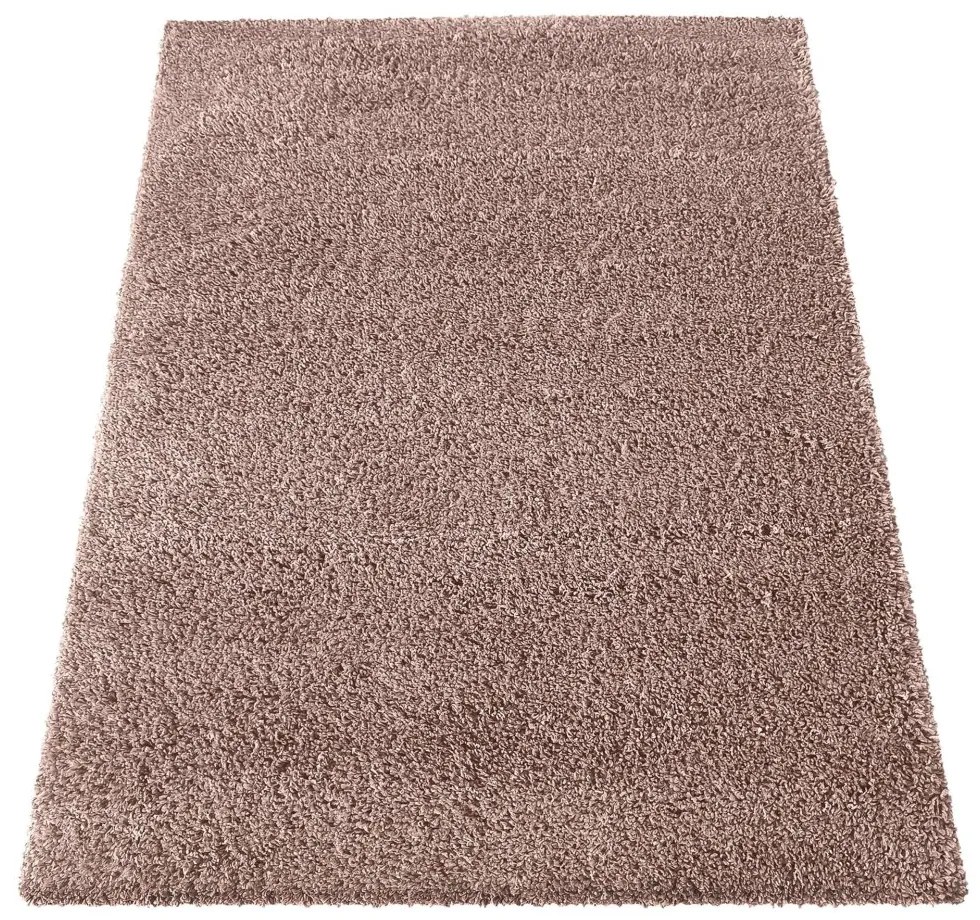Moderný shaggy koberec v staroružovej farbe Šírka: 160 cm | Dĺžka: 230 cm