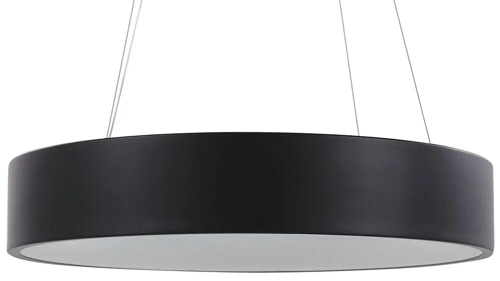 Závesná kovová LED lampa čierna LENYA Beliani