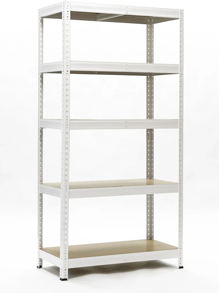 Policový regál 1800x900x450mm, nosnost 2150kg, bílý | AKCE RH45-5 BILA