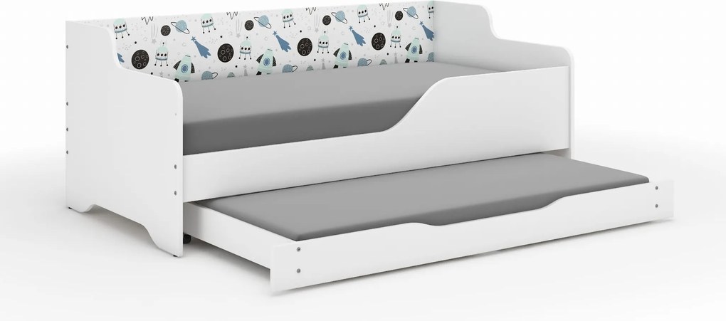 Wooden Toys Detská posteľ LILU 160x80 KOSMOS s funkciou spania