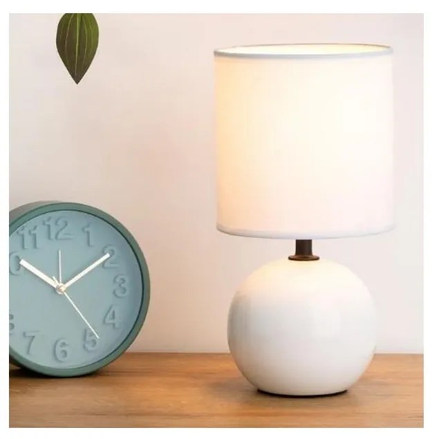 Atmosphera - Stolná lampa TIMÉO 1xE14/60W/230V lesklá biela 116289