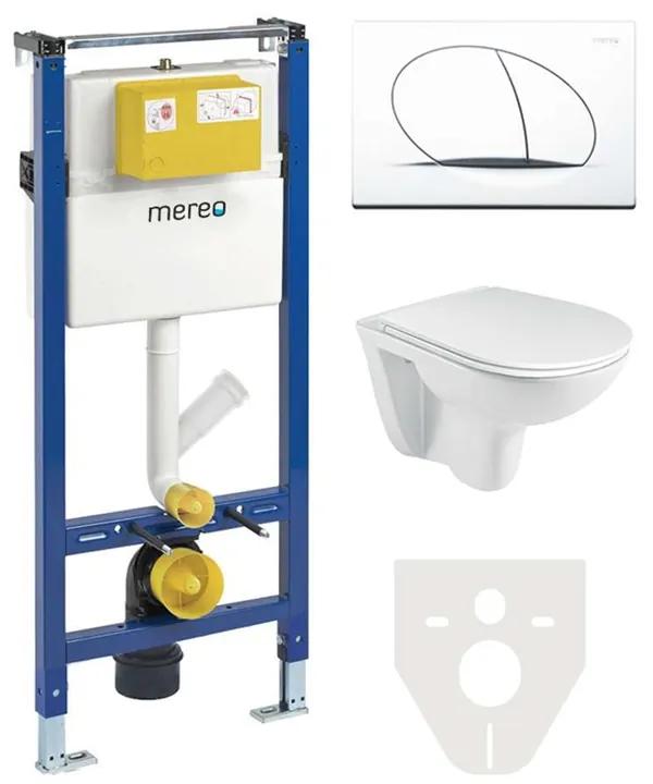 Mereo, WC komplet pre sádrokartón s príslušenstvom, MER-MM02SETR