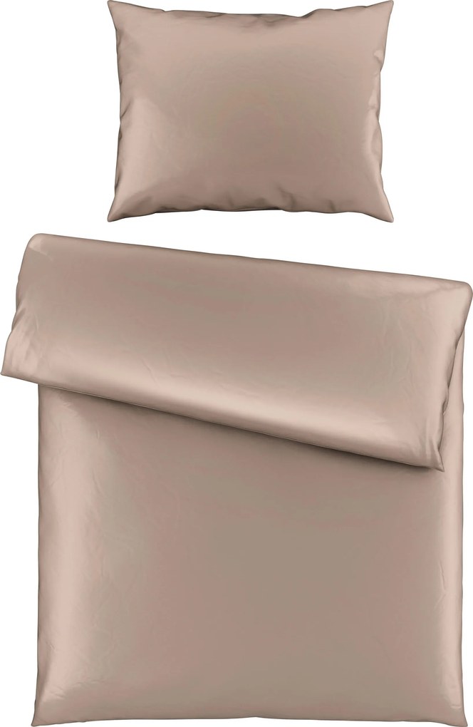 XXXLutz POSTEĽNÁ BIELIZEŇ satén taupe 140/220 cm Novel - Obliečky & plachty - 005031008709