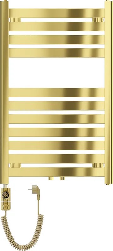 Mexen Uran, elektrické vykurovacie teleso 800x500 mm + vykurovacia tyč 300 W, zlatá lesklá, W105-0800-500-2300-50