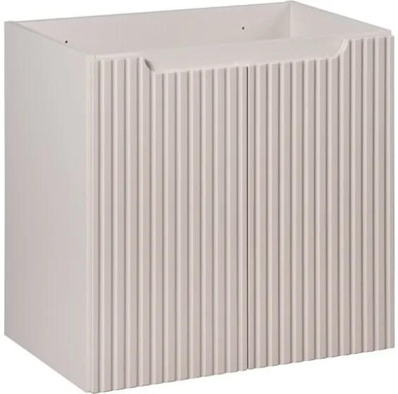 Závěsná skříňka pod umyvadlo Nova Cashmere s deskou 50 cm kašmírová/dub evoke
